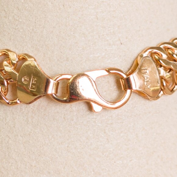 Italian 14k Gold Flexible Link Bracelet - Picture 6 of 15